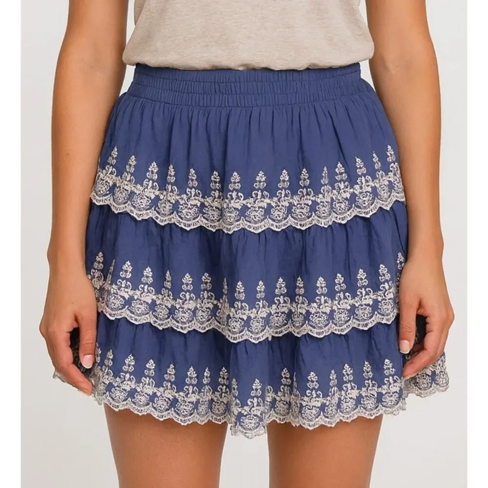 Rue 21 Skirt Juniors XL Blue Skater